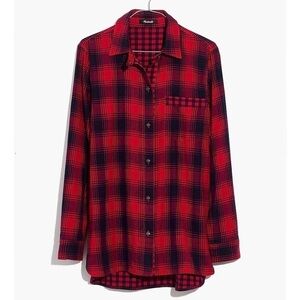 Madewell Flannel Ex-Boyfriend Shirt in Albion Plaid